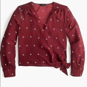 J.crew Silk Tie Wrap blouse